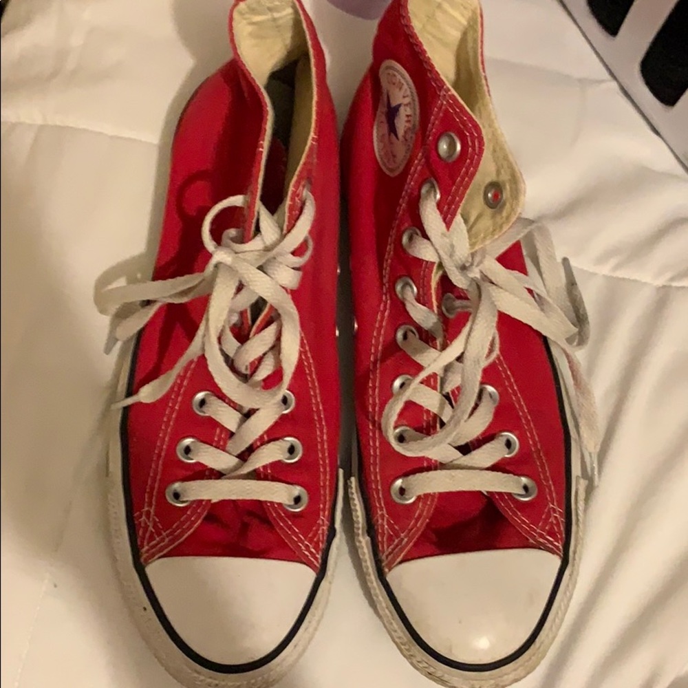 Red High top Converse